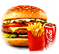 Beef quarter pounder from Zamanos Pizza