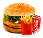 Chicken fillet burger from Zamanos Pizza