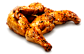 Whole peri peri grilled chicken from Zamanos Pizza