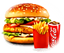 Veggie burger from Zamanos Pizza